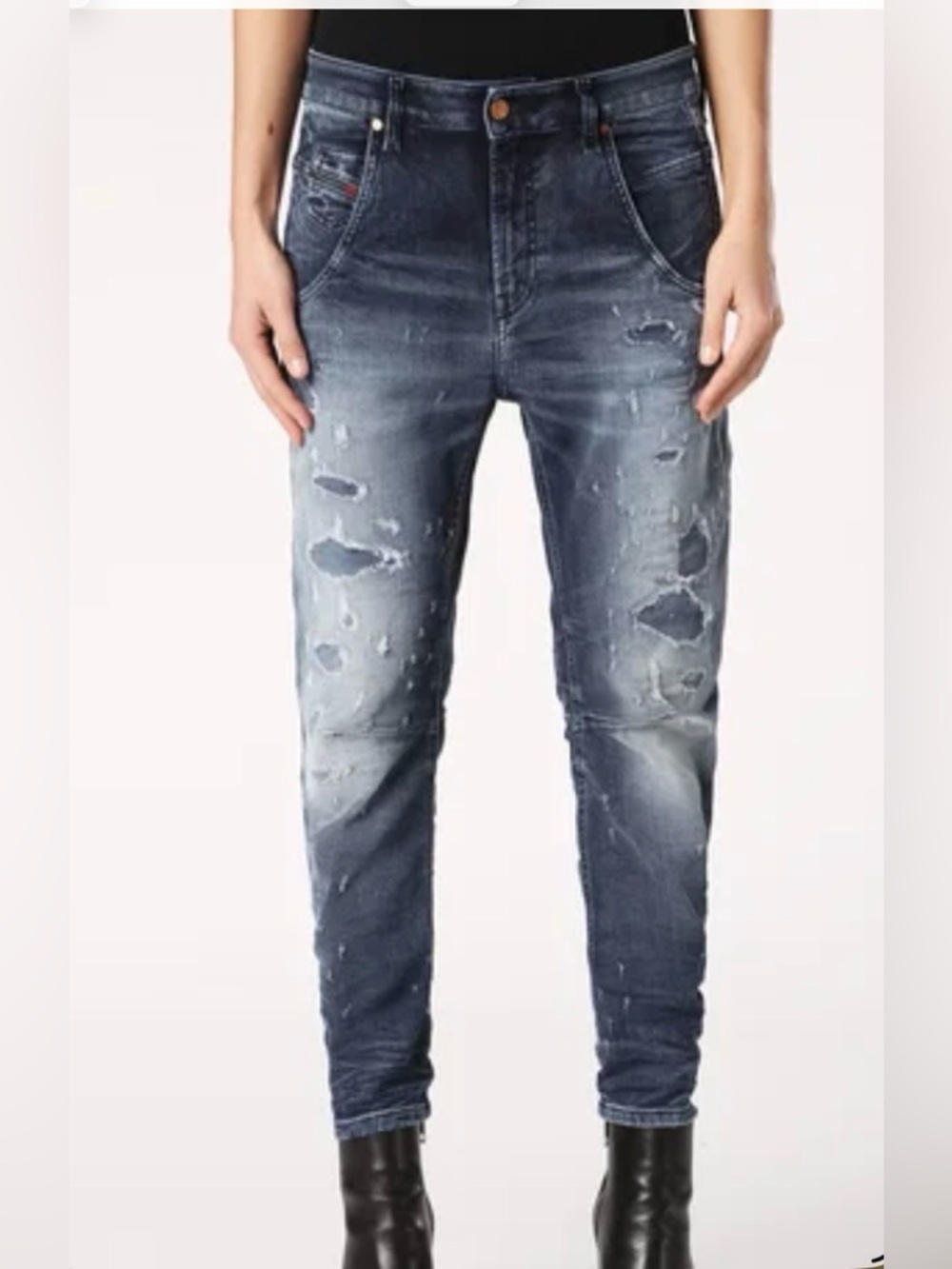 Diesel Fayza -Ne Denim + Sweatpants. Boyfriend relaxed  Jeans .